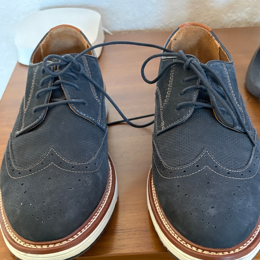 Johnston & Murphy Navy Brogue Oxfords